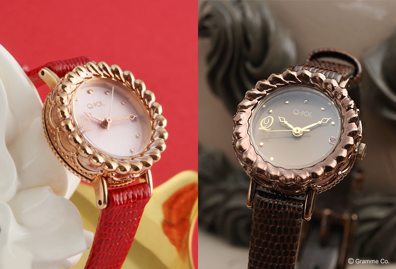 驚きの価格 Q-pot. 【値下げ】Q-pot腕時計メルティチョコレート(ピンク