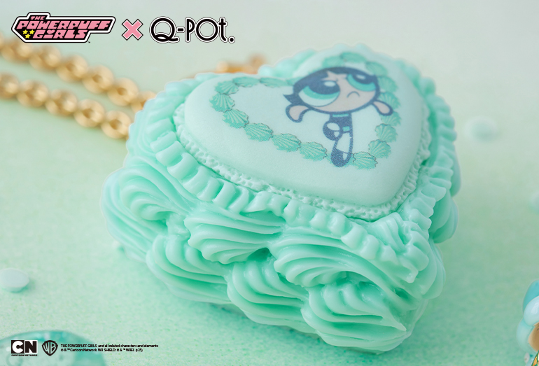 キューポットのThe Powerpuff GirlsCollectionのパワーパフガールズアクセサリーバターカップのケーキネックレス