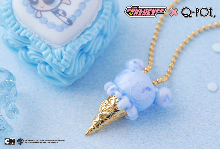 キューポットのThe Powerpuff GirlsCollectionのパワーパフガールズアクセサリーバブルスのアイスクリームネックレス