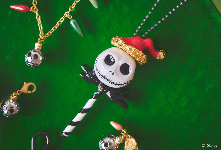 The Nightmare Before Christmas（ナイトメアビフォアクリスマス）のQ-pot.アクセサリーコレクションのジャックのロリポップキャンディネックレス